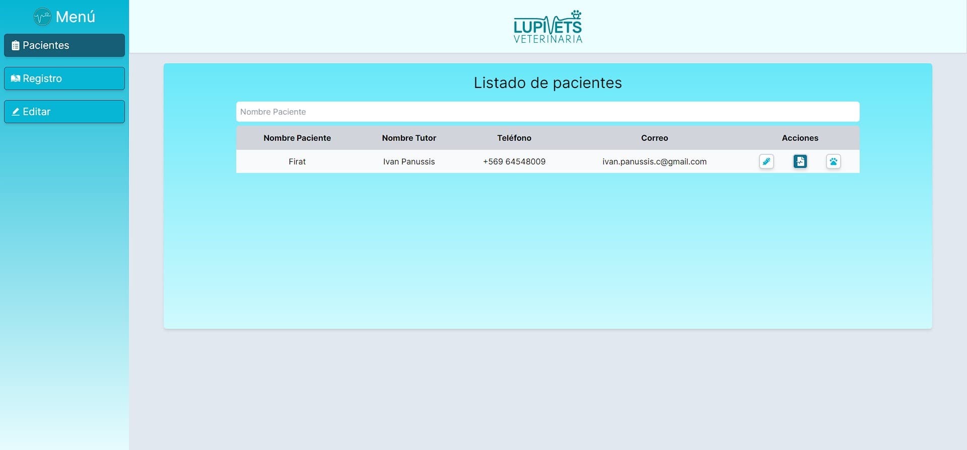 Proyect Lupivets (Vet)